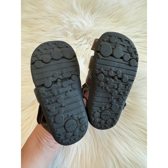 Carters‎ brown leather sandals size 4 EUC - Picture 4 of 4